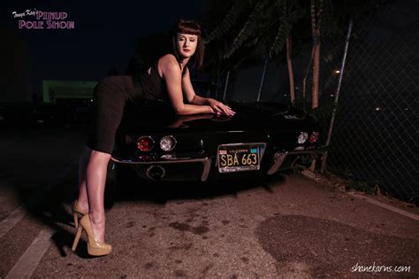 Pinup Pole Show Pinup Of The Week Sierra Scott With A 1966 Corvette