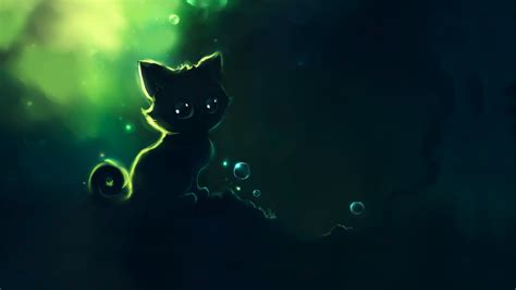 Wallpaper Kittens Painting Apofiss Animals Cat 1920x1080