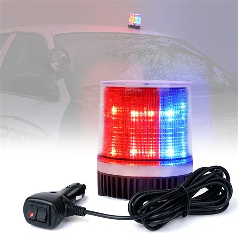 Buy Xprite Red And Blue Led Rooftop Beacon Strobe Light Magnetic Base