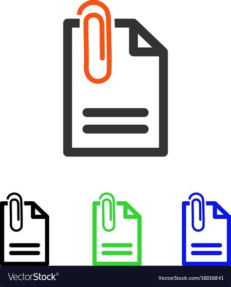 Attach Document Flat Icon Royalty Free Vector Image