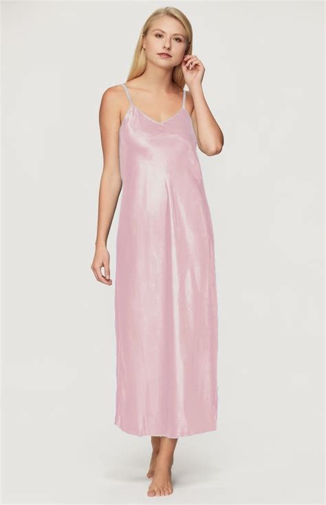 long pink satin nightgown iga dk iga ros idresstocode online boutique of negligee and
