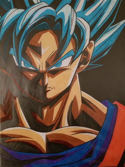 Super Saiyan Blue Goku Illustration Domestika