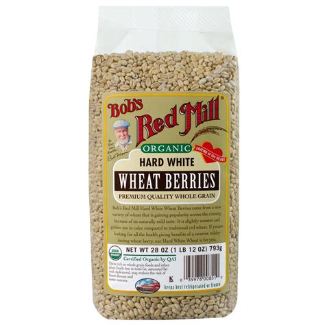 Bobs Red Mill Organic Hard White Wheat Berries 28 Oz 793 G Iherb