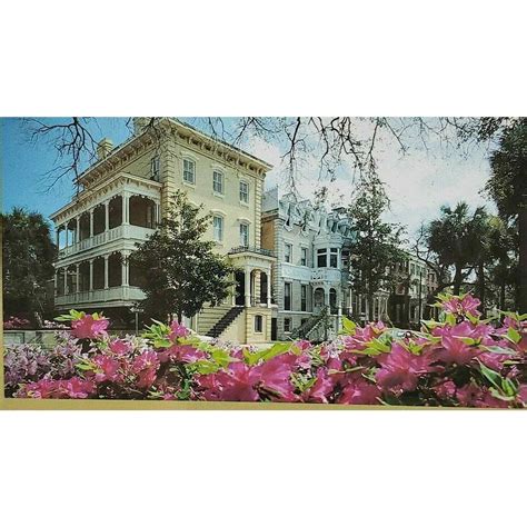Monterey Square Historic Restored Homes Savannah GA Postcard | United