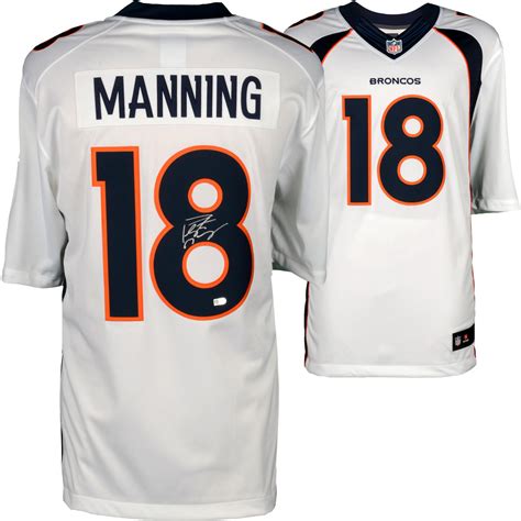 Peyton Manning Denver Broncos Autographed White Nike Limited Jersey