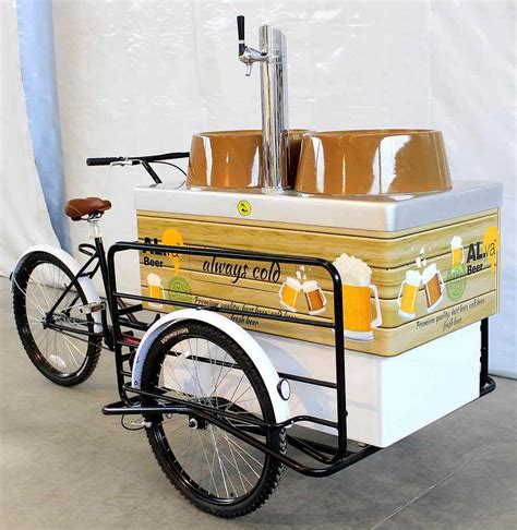 Bike Cart With Fiberglass Bench For Street Food Vending Beer Cart