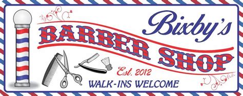 Classic Barber Shop Personalized Sign With Established Date Barber
