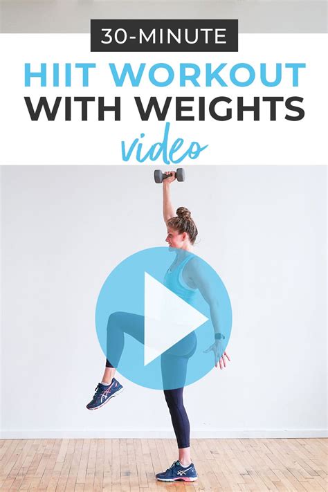 30 Minute Hiit Workout With Weights Video Nourish Move Love