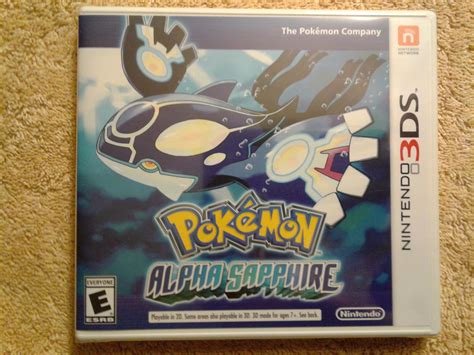 pokemon alpha sapphire new item box and manual nintendo 3ds