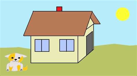 How To Draw A House For Kids Drawing A House Step By Step Youtube