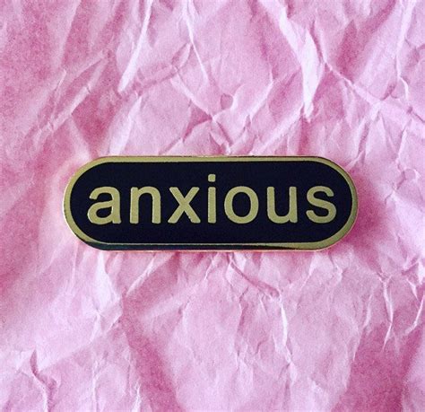 Anxious Enamel Pin Mood Enamel Pin Anxiety Alliance Pin Etsy