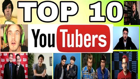 Top 10 Youtubers Youtube