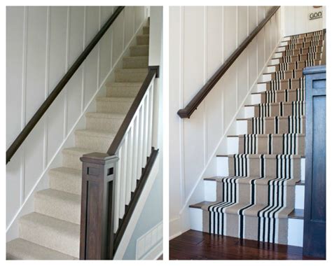 Obviously, to be safe, stair runners should not be made of slippery material (such as silk or linen). Stairway Makeover - Swapping Carpet for Laminate ...
