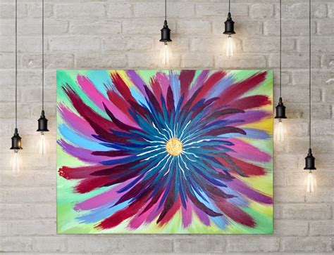 Abstract Flower Painting Flower Painting On Canvas Acrylic Painting