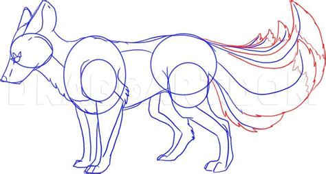 How To Draw A Kitsune Step By Step Drawing Guide By Dawn Dragoart