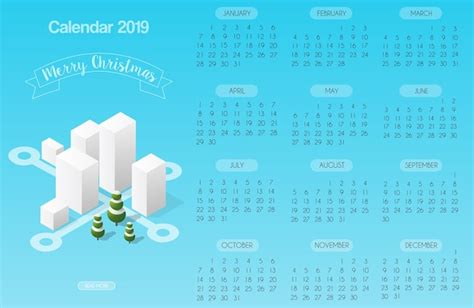 Premium Vector Calendar Template With