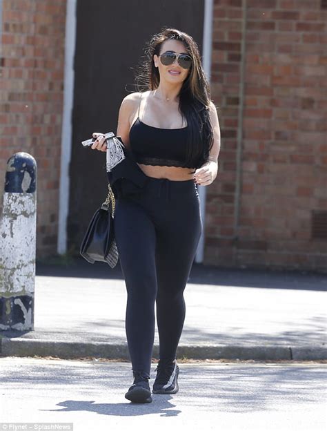 Lauren Goodger Flaunts Curves As She Goes Braless In London Daily Mail Online