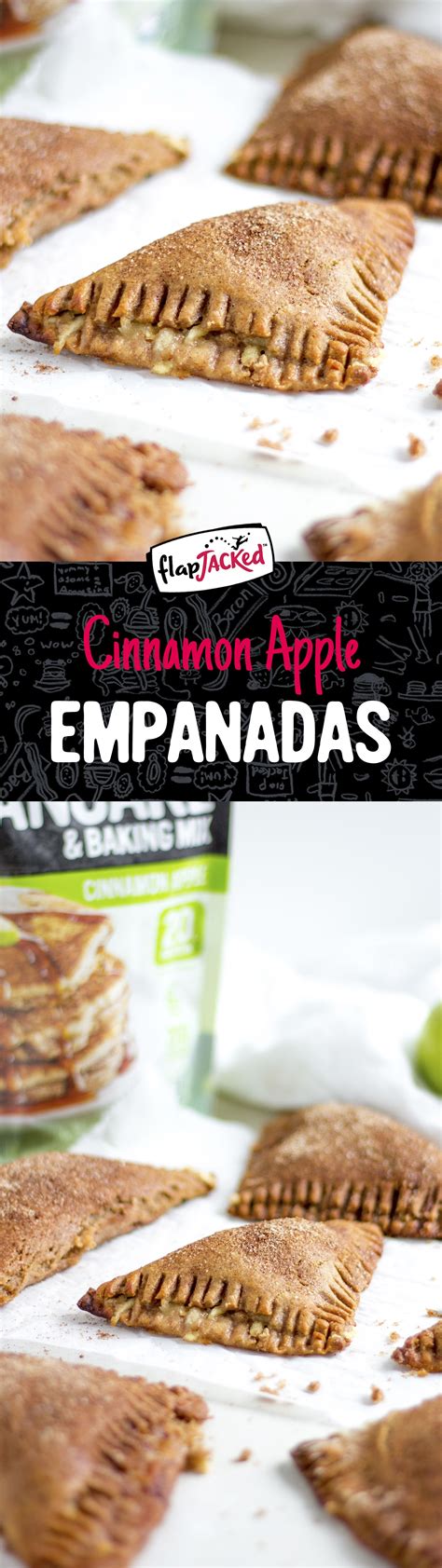 Cinnamon Apple Empanadas Are Displayed On A White Surface With The