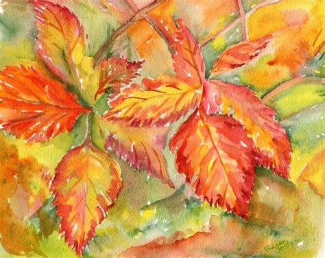 Watercolor Fall Leaves Fall Leaf Watercolor Resist Art Autumn In 106