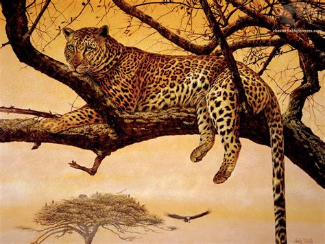 Leopard Siesta Wildlife Art Leopard Painting