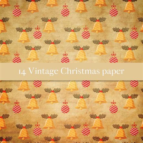Vintage Christmas Digital Paper Antique Christmas Rustic Etsy