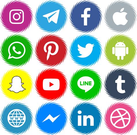Icons Social Media Vector Color Svg Eps Social Media Icons Free