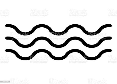 Wave Water Sign Water Form Vector Illustration Stock Illustration
