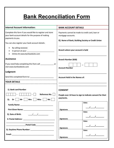 50 Bank Reconciliation Examples Templates 100 Free