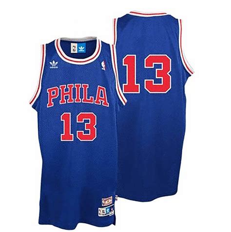 Wilt Chamberlain Philadelphia 76ers #13 Soul Blue Stitched Jersey