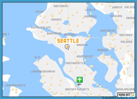 Map Of Seattle Usa Travelsfinderscom
