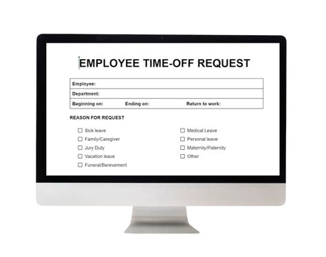 Employee Time Off Request Template Vacation Request Form PTO Request