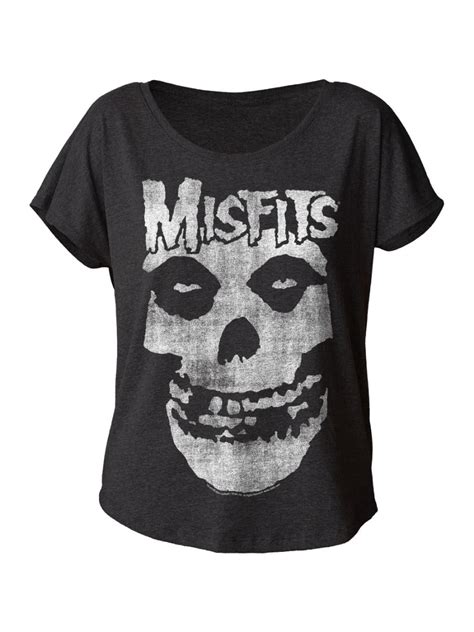 The Misfits Punk Rock Band Music Group Distressed Skull Juniors Dolman