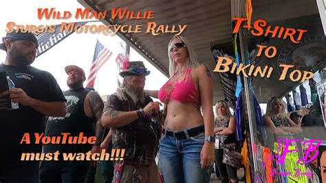 Sturgis Motorcycle Rally Extreme T Shirt Cutting With Wild Man Willie Youtube