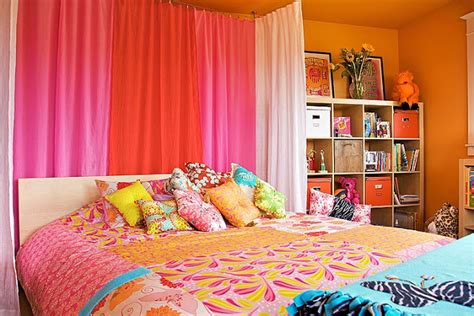 Teen Room Orange And Pink Makeover Design Dazzle