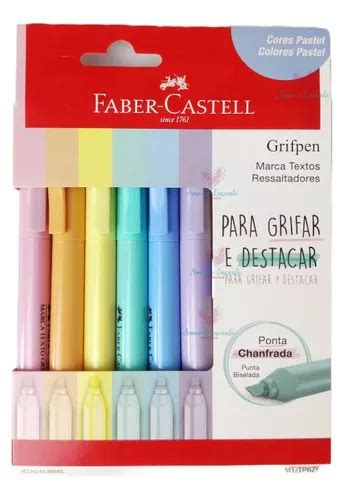 Kit Caneta Marca Texto Pastel Grifpen Faber Castell C Mercadolivre