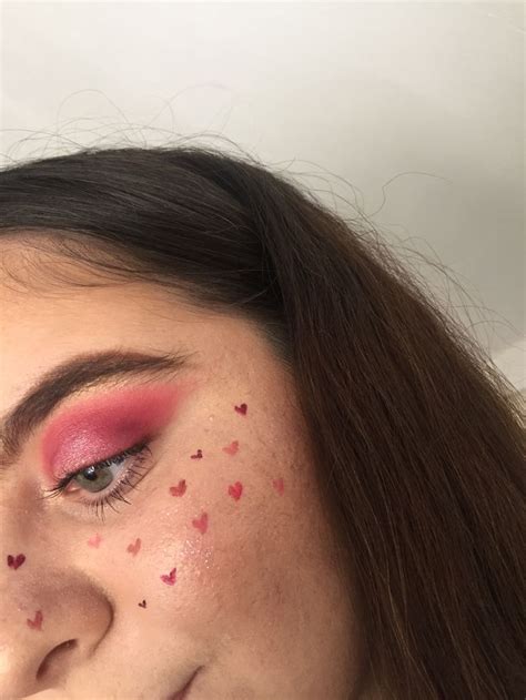 Heart Freckles 💗 Freckles Makeup Face Art Makeup Pink Makeup