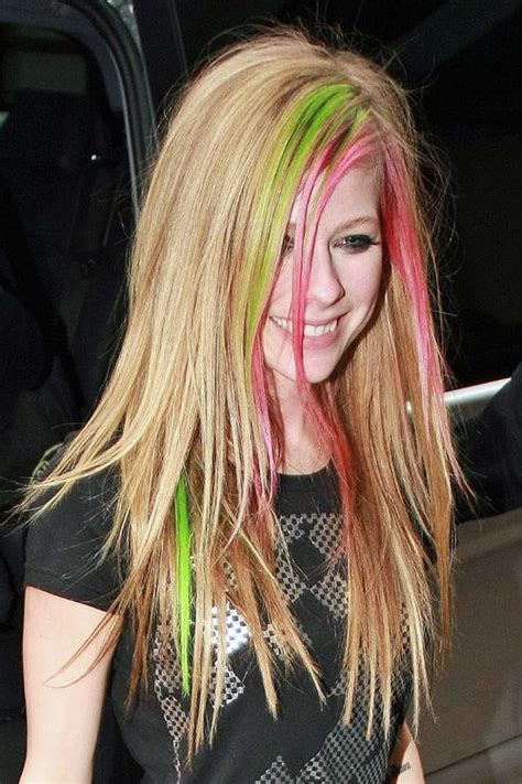 Avril Lavigne Straight Golden Blonde Half Up Half Down Hairstyle My