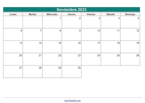 Calendario Noviembre Para Imprimir Topcalendario