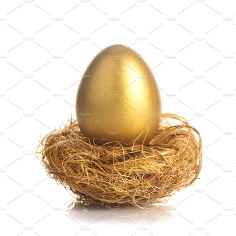 Golden Egg In Nest High Quality Business Images Creative Market