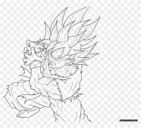 Gohan Kamehameha Coloring Pages Sketch Coloring Page