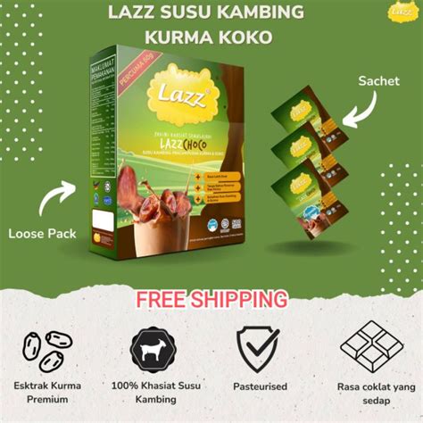 Lazz Susu Kambing Kurma Choco Original From Hq Shopee Malaysia