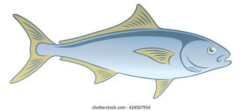 Figure Shows Fish Amberjack Stock Illustration 420717712 Shutterstock