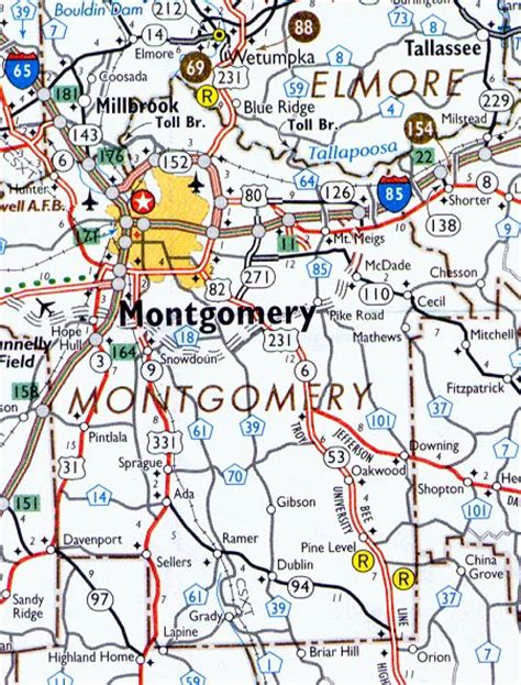 Montgomery County Map Alabama Alabama Hotels Motels