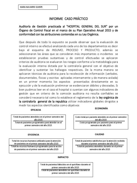 Informe Caso PrÁctico Auditoriadocx Hospital Auditoría