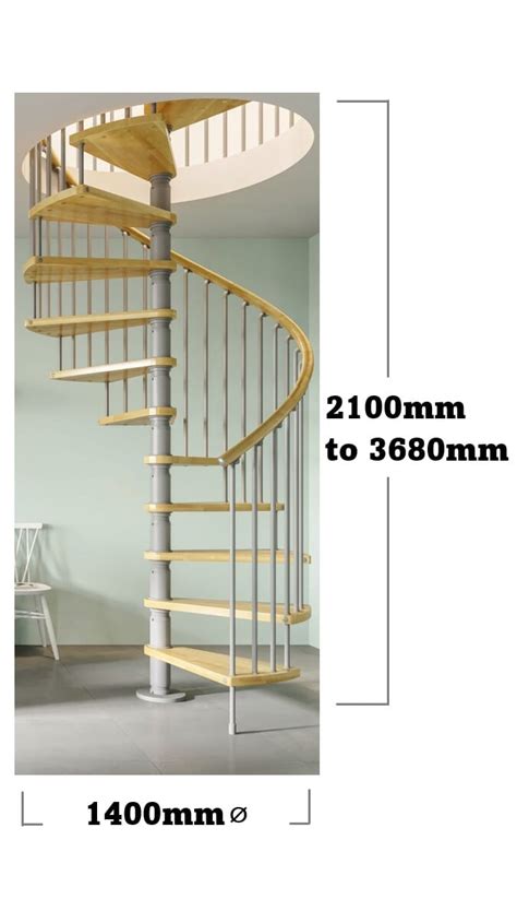 Gamia Wood Deluxe Spiral Stair Kit 1400mm Loft Centre