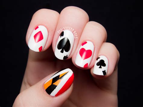 Off With Their Heads Queen Of Hearts Nail Art Chalkboard Nails Phoenix Arizona Nail Artist