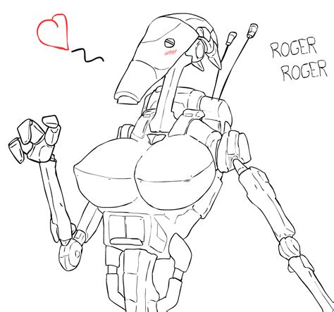 Rule 34 B1 Battle Droid Battle Droid Blush Breasts Color Female Female Only Heart Methados