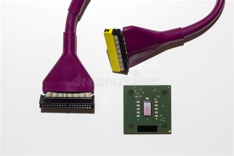 Computer Hardware On White Background Concept Close Up Stock Image