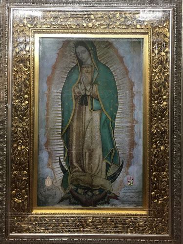 Cuadro Virgen De Guadalupe 120x90 Marco En Hoja De Oro Mx