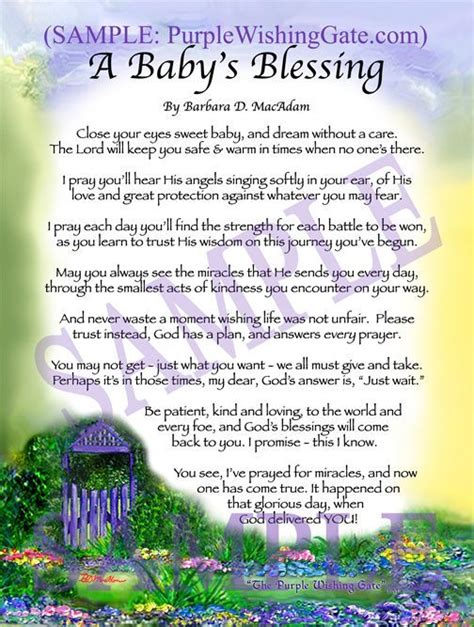 A Baby S Blessing Blessing Poem Wedding Blessing Birthday Blessings